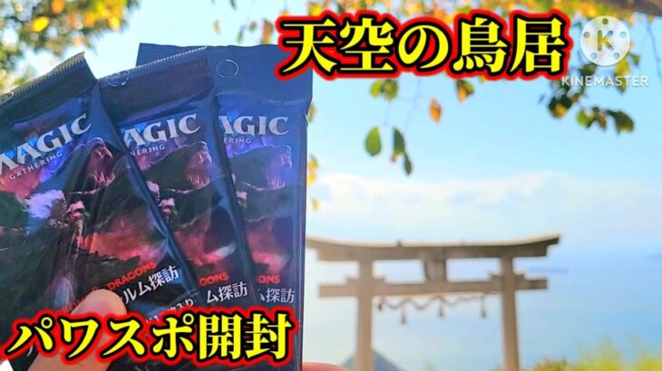 【MTG開封】天空の鳥居でパック開封！頂上から見る景色は絶景！パック内容はいかに？！