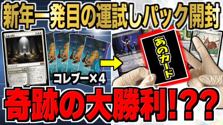 【MTGパック開封】一年の運試しにパックを剥いたらまさかの大勝利案件に！？ 今年の運勢を占うために「エルドレインの森」のコレクターブースターを4パック開封していくよ！！