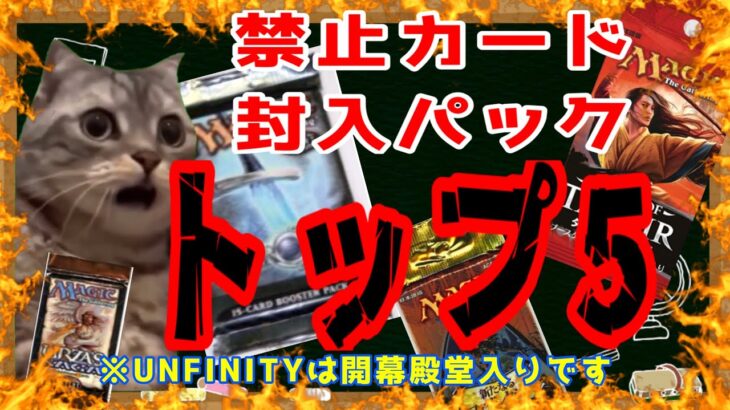 【MTG】どのパックがギルティ！禁止カード封入パックトップ5！#猫マニ #猫ミーム